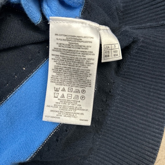 Brooks Brothers Red white Blue Striped Crewneck 3/4 sleeve Sweater - Picture 5 of 7
